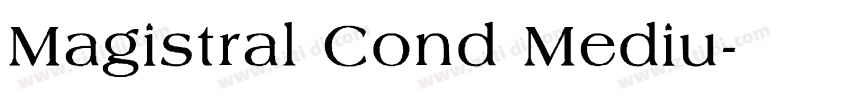 Magistral Cond Mediu字体转换